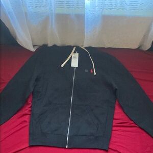 Men's Black Zip-Up Sweater